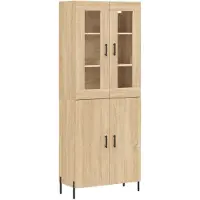 Syfax Highboard Sonoma-Eiche 69,5x34x180 cm Holzwerkstoff