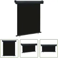 The Living Store Balkon-Seitenmarkise 145x250 cm Schwarz