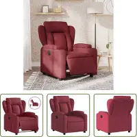 The Living Store Relaxsessel Elektrisch Weinrot Stoff