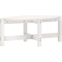 Syfax Couchtisch Weiß 87x48x35 cm Massivholz Kiefer