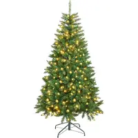 Generic Rebecca Mobili Weihnachtsbaum 210 cm mit 400 LED-Lichtern aus PVC, grün