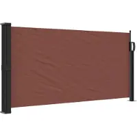Syfax Seitenmarkise Ausziehbar Braun 100x300 cm