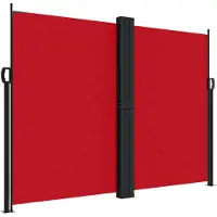 Syfax Seitenmarkise Ausziehbar Rot 180x1000 cm