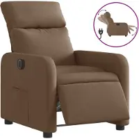 Syfax Relaxsessel Elektrisch Braun Stoff