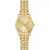 BOSS Elegante goldfarbene Uhr mit Zifferblatt im Sonnenschliff Grösse ONESI