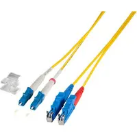 EFB Elektronik EFB O0364.1 Duplex Jumper LC-E2000 9/125μ, OS2, LSZH, gelb, 2.0mm, 1m O03641