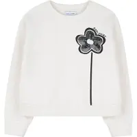 Marc Jacobs Little Sweatshirt - Ivory m. Blumen-/Pailletten - - 10 Jahre (140) - Sweatshirts