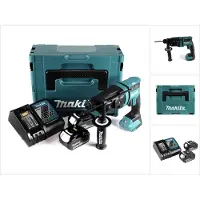 Makita DHR 182 RGJ Akku Bohrhammer 18V 1,7J SDS plus Brushless + 2x Akku 6,0Ah + Ladegerät + Makpac