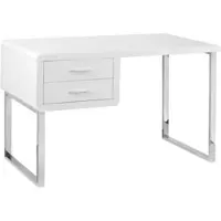 Halmar PC-Tisch B-30 - weißer Glanz / Stahl