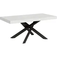 Itamoby Ausziehbarer Tisch 90x180/440 cm, Gestell Volantis, Esche weiß, Anthrazit