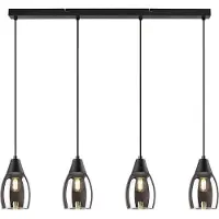 Rabalux 72184 Pendelleuchte 4 Spots Ilmari, E27, schwarz-grau, rund, Modern, ø100mm