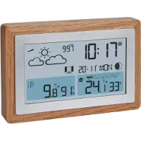 TFA-Dostmann Funk-Wetterstation OAK mit Holzrahmen, 35.1167.54,