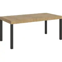 Itamoby Ausziehtisch 200/304x90 cm Everyday Natur-Eiche mit anthrazitfarbenen Beinen