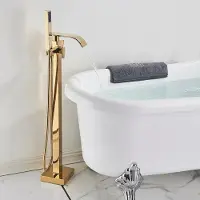 OEM Badewannen-Duscharmatur, bodenmontiert, mit zwei Griffen, Goldene B