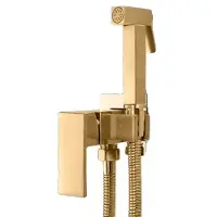 OEM Bidetarmatur, Wandmontage, Warm- und Kaltwasser-Mischer, Gebürstetes Gold A