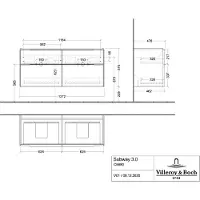 Villeroy & Boch C56802VQ WTUS Subway 3.0 C56802 1272x576x462mm