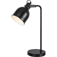 Rabalux 2240 Tischleuchte Flint, E14, schwarz, rund, Industriell, ø140mm