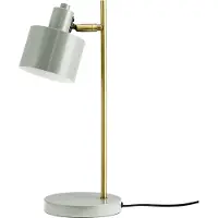 Dyberg Larsen Tischlampe Ocean, oliv/messing, Höhe 43 cm