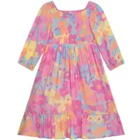 DANAMADE Sommerkleid "Dresses DLILLY", Mädchen, Gr. 110, bunt (multicolor), Obermaterial: 100% Viskose. Futter: 100% Baumwolle, Kleider Sommerkleid