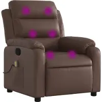 Syfax Massagesessel Braun Kunstleder
