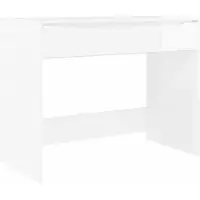 Syfax Schreibtisch Hochglanz Weiß 100 x 50 x 78 cm Holzwerkstoff