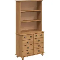 Syfax Hutch ASKIM Honigwachs 91 x 40 x 184 cm Massives Kiefernholz