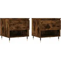 Syfax Couchtische 2 Stk. Räuchereiche 50x46x50 cm Holzwerkstoff
