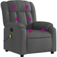 Syfax Massage-Relaxsessel, Stoff, Dunkelgrau