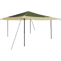 Syfax Pavillon-Zelt 395 x 395 x 251 cm Grün Stoff