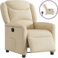 Syfax Relaxsessel Elektrisch Creme Stoff