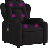 Syfax Massage-Relaxsessel, schwarzer Stoff