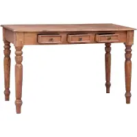 The Living Store Schreibtisch mit Schubladen 117x57x75 cm Altholz Massiv