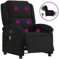 Syfax Massagesessel Elektrisch Schwarz Samt