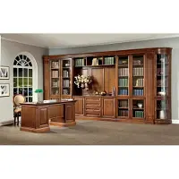 AEA Arbeitszimmer Klassischer Schreibtisch Stilvoller Tisch Wohnwand Set 2tlg