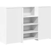 Syfax Empfangstheke Weiß 155x50x103,5 cm Holzwerkstoff