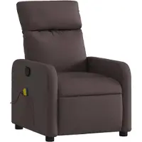 Syfax Massagesessel Dunkelbraun Stoff