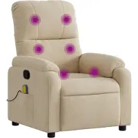 Syfax Massagesessel Creme Mikrofasergewebe