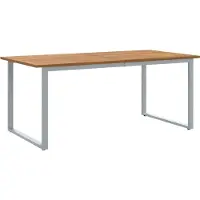 Syfax Gartentisch Grau 180 x 90 x 75 cm Massivholz Akazie