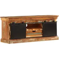 Syfax TV-Schrank 110x30x45 cm Altholz Massiv