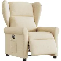 Syfax Relaxsessel Elektrisch Creme Stoff