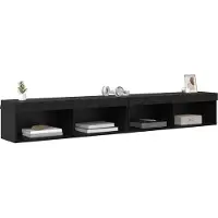 Syfax TV-Schrankset 2 pcs Schwarz Eichen-Optik 100 x 30 x 30 cm