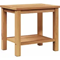 Syfax Couchtisch mit Speicher Braun 50 x 35 x 45 cm Massivholz Teak