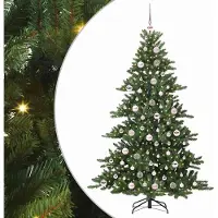 Syfax Künstlicher klappbarer Weihnachtsbaum Grün 180 cm PVC und Stahl