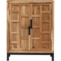 Syfax Sideboard Massivholz Akazie 60x35x76 cm Braun