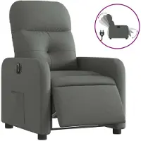 Syfax Relaxsessel Elektrisch Dunkelgrau Stoff