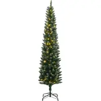 Syfax Künstlicher Weihnachtsbaum Schlank 300 LEDs 210 cm
