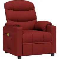 Syfax Massagesessel Weinrot Stoff 6-Punkt-Vibrationsmassage mit Fernbedienung 75,5x92x105 cm