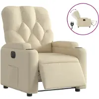 Syfax Relaxsessel Elektrisch Creme Stoff