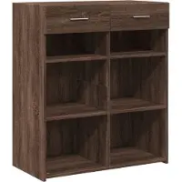 Syfax Sideboard Braun Eichen-Optik 80x42,5x93 cm Holzwerkstoff