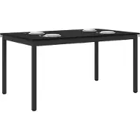 Syfax Esstische 150 x 90 x 75 cm Holzwerkstoff Schwarz Eichen-Optik
